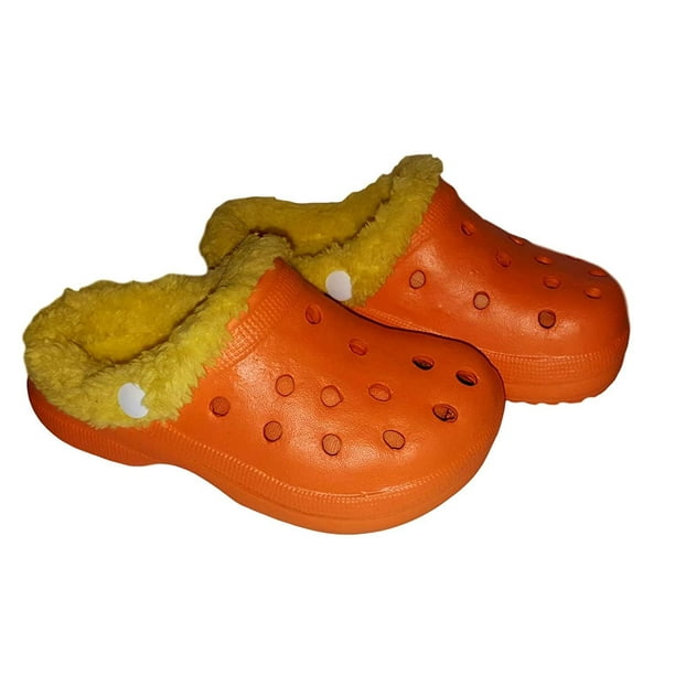 101 BEACH Toddler Slip On Solid Fleece Lined Clogs